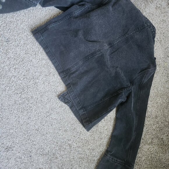 Washed grey denim officer style jacket, XL size - Picture 4 of 4